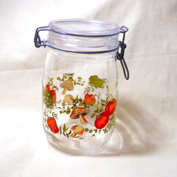 VINTAGE ~ 1 L ~ SPICE of LIFE ~ Glass CANISTER / Jar / WIre Bailhock Closure - Picture 1 of 1